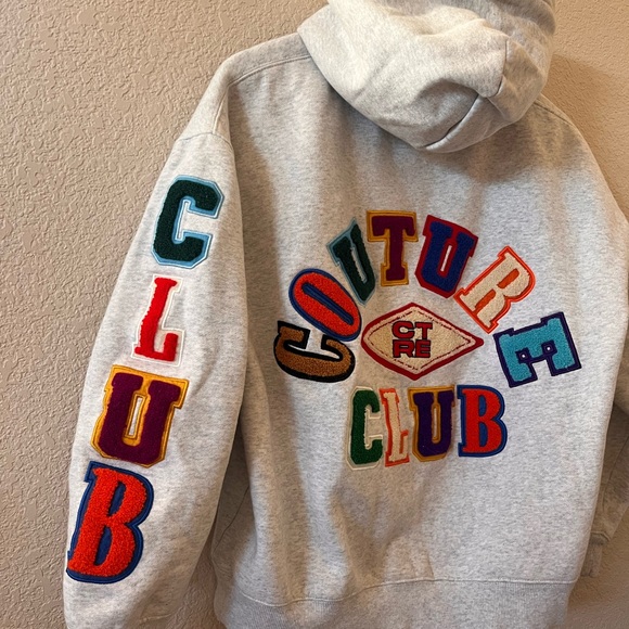 The Couture Club Multi-Badge Chenille Cotton-Blend Hoodie - Picture 2 of 12